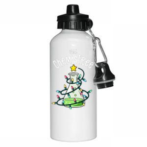 Funny Science Teacher Oh Chemistree Chemistry Christmas Aluminum Water Bottle