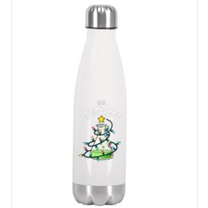 Funny Science Teacher Oh Chemistree Chemistry Christmas Stainless Steel Insulated Water Bottle