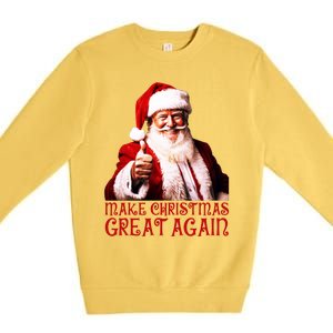 Funny Santa Trump Make Christmas Great Again Gift Premium Crewneck Sweatshirt