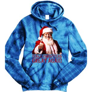 Funny Santa Trump Make Christmas Great Again Gift Tie Dye Hoodie