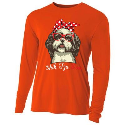 Funny Shih Tzu Mom For Shih Tzu Dog Lovers Premium Cooling Performance Long Sleeve Crew