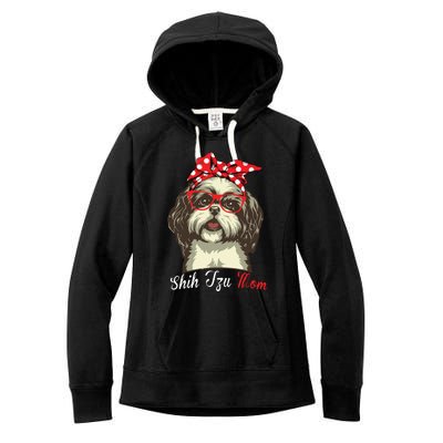 Funny Shih Tzu Mom For Shih Tzu Dog Lovers Premium Women's Fleece Hoodie