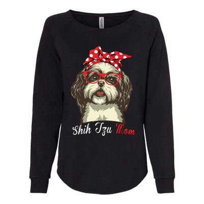 Funny Shih Tzu Mom For Shih Tzu Dog Lovers Premium Womens California Wash Sweatshirt