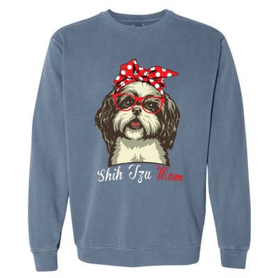 Funny Shih Tzu Mom For Shih Tzu Dog Lovers Premium Garment-Dyed Sweatshirt