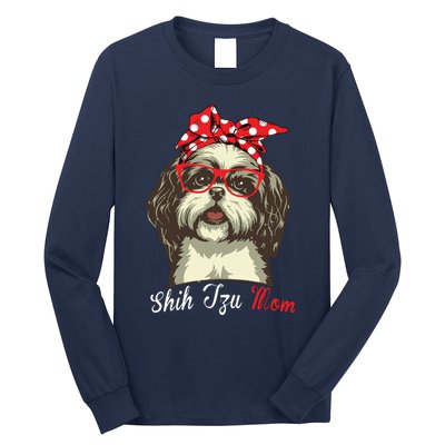 Funny Shih Tzu Mom For Shih Tzu Dog Lovers Premium Long Sleeve Shirt