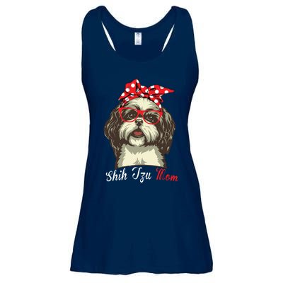 Funny Shih Tzu Mom For Shih Tzu Dog Lovers Premium Ladies Essential Flowy Tank