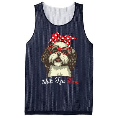 Funny Shih Tzu Mom For Shih Tzu Dog Lovers Premium Mesh Reversible Basketball Jersey Tank