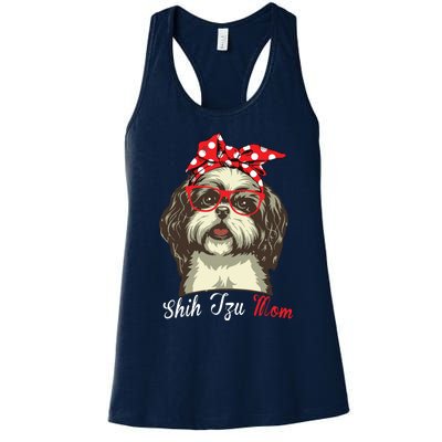 Funny Shih Tzu Mom For Shih Tzu Dog Lovers Premium Women's Racerback Tank