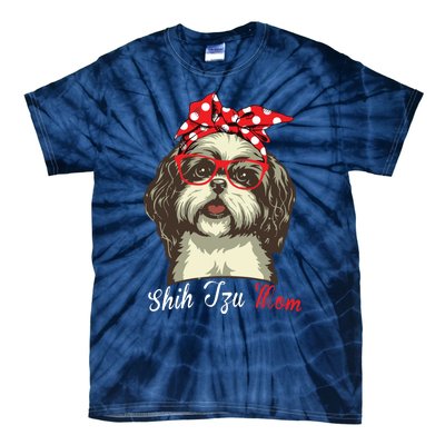 Funny Shih Tzu Mom For Shih Tzu Dog Lovers Premium Tie-Dye T-Shirt