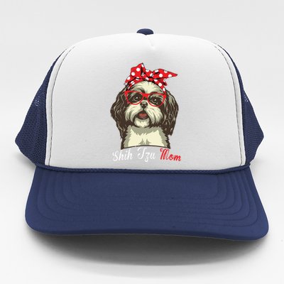 Funny Shih Tzu Mom For Shih Tzu Dog Lovers Premium Trucker Hat