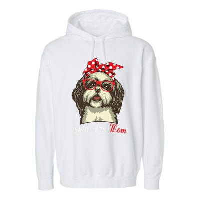 Funny Shih Tzu Mom For Shih Tzu Dog Lovers Premium Garment-Dyed Fleece Hoodie