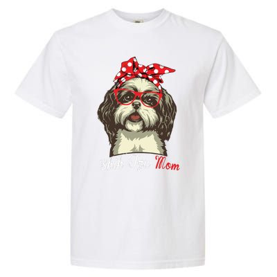 Funny Shih Tzu Mom For Shih Tzu Dog Lovers Premium Garment-Dyed Heavyweight T-Shirt