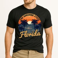 Florida Sunset Throwback Design Classic Cooling Performance Crew T-Shirt