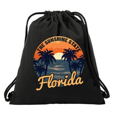Florida Sunset Throwback Design Classic Drawstring Bag