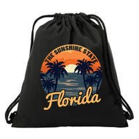 Florida Sunset Throwback Design Classic Drawstring Bag