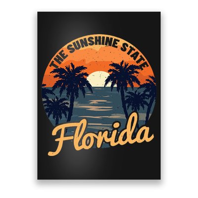 Florida Sunset Throwback Design Classic Poster