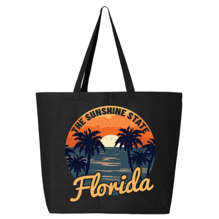 Florida Sunset Throwback Design Classic 25L Jumbo Tote