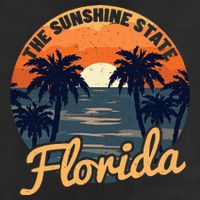 Florida Sunset Throwback Design Classic 25L Jumbo Tote