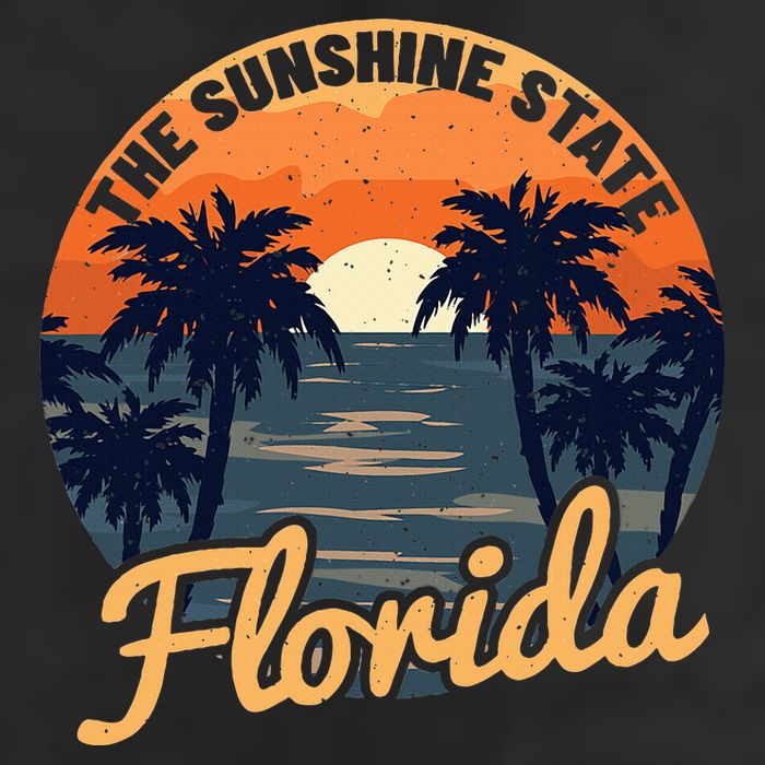 Florida Sunset Throwback Design Classic 25L Jumbo Tote