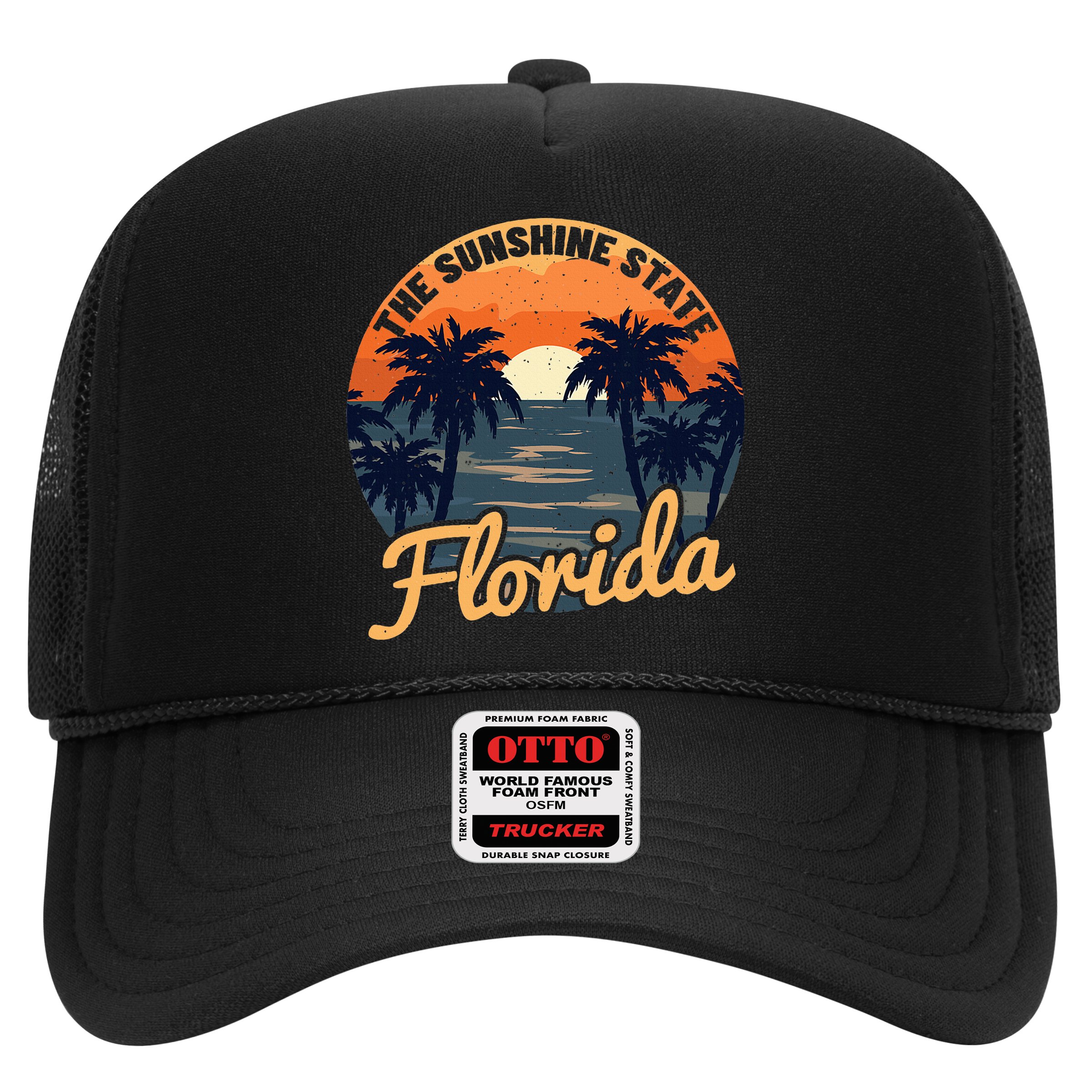 Florida Sunset Throwback Design Classic Hat