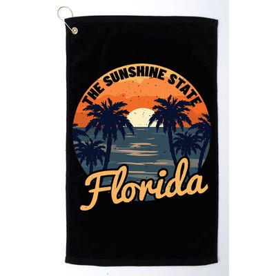 Florida Sunset Throwback Design Classic Golf Towel
