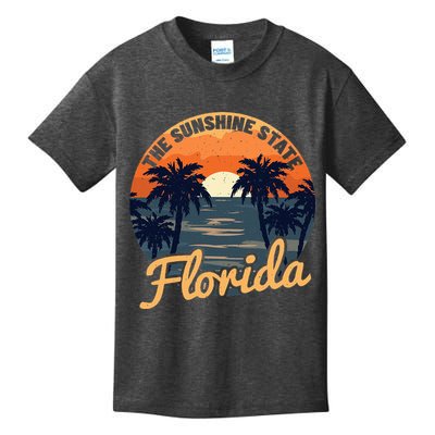 Florida Sunset Throwback Design Classic Kids T-Shirt