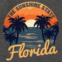 Florida Sunset Throwback Design Classic Vector Backpack