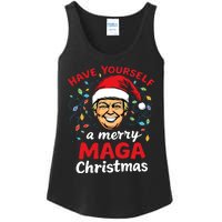 Funny Santa Trump Have Yourself A Merry Maga Christmas Xmas Ladies Essential Tank