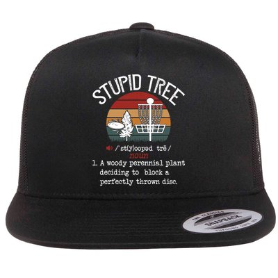 Funny Stupid Tree Disc Golf Frisbee Vintage Flatbill Hat