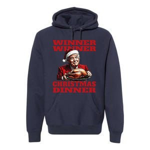 Funny Santa Trump Winner Winner Christmas Dinner Xmas Premium Hoodie