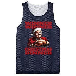 Funny Santa Trump Winner Winner Christmas Dinner Xmas Mesh Reversible Basketball Jersey Tank