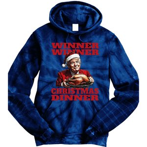 Funny Santa Trump Winner Winner Christmas Dinner Xmas Tie Dye Hoodie