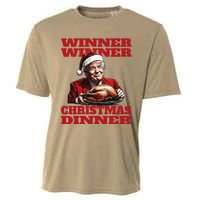 Funny Santa Trump Winner Winner Christmas Dinner Xmas Cooling Performance Crew T-Shirt