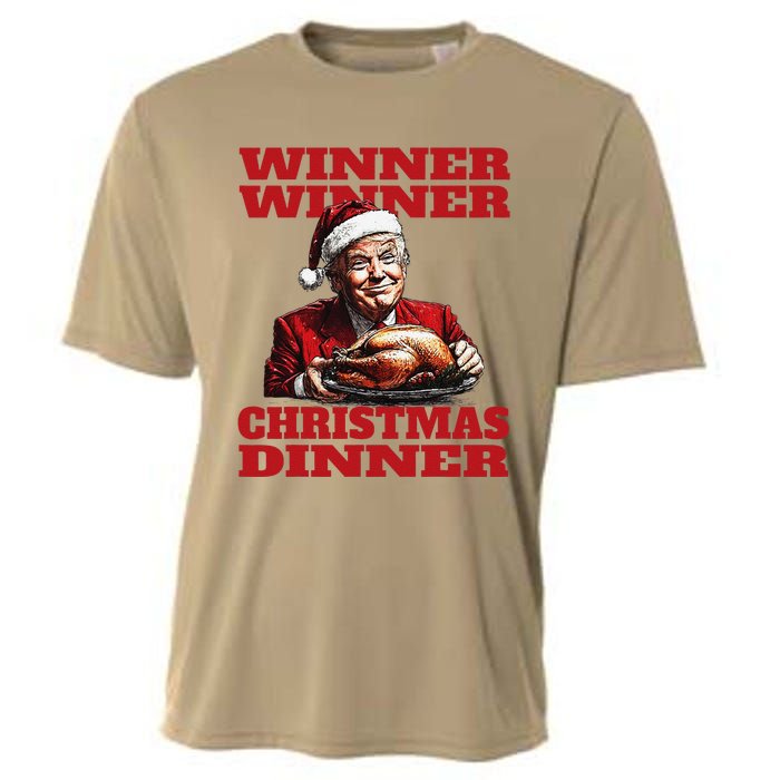 Funny Santa Trump Winner Winner Christmas Dinner Xmas Cooling Performance Crew T-Shirt