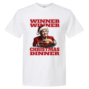 Funny Santa Trump Winner Winner Christmas Dinner Xmas Garment-Dyed Heavyweight T-Shirt