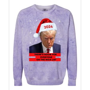 Funny Santa Trump ThereS Room For Everyone On The Nice List Colorblast Crewneck Sweatshirt