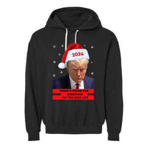 Funny Santa Trump ThereS Room For Everyone On The Nice List Garment-Dyed Fleece Hoodie