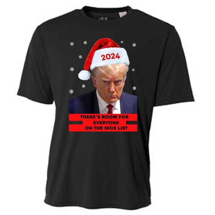 Funny Santa Trump ThereS Room For Everyone On The Nice List Cooling Performance Crew T-Shirt