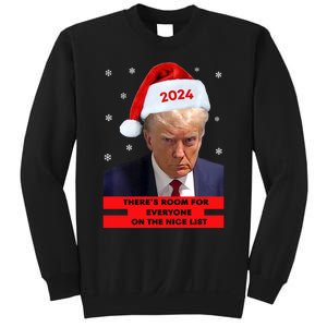 Funny Santa Trump ThereS Room For Everyone On The Nice List Sweatshirt