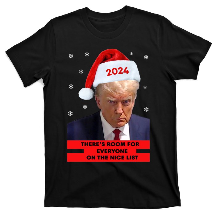 Funny Santa Trump ThereS Room For Everyone On The Nice List T-Shirt