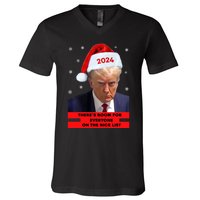 Funny Santa Trump ThereS Room For Everyone On The Nice List V-Neck T-Shirt