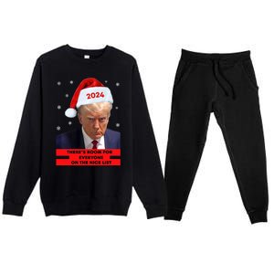 Funny Santa Trump ThereS Room For Everyone On The Nice List Premium Crewneck Sweatsuit Set