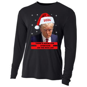 Funny Santa Trump ThereS Room For Everyone On The Nice List Cooling Performance Long Sleeve Crew