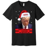 Funny Santa Trump ThereS Room For Everyone On The Nice List Premium T-Shirt