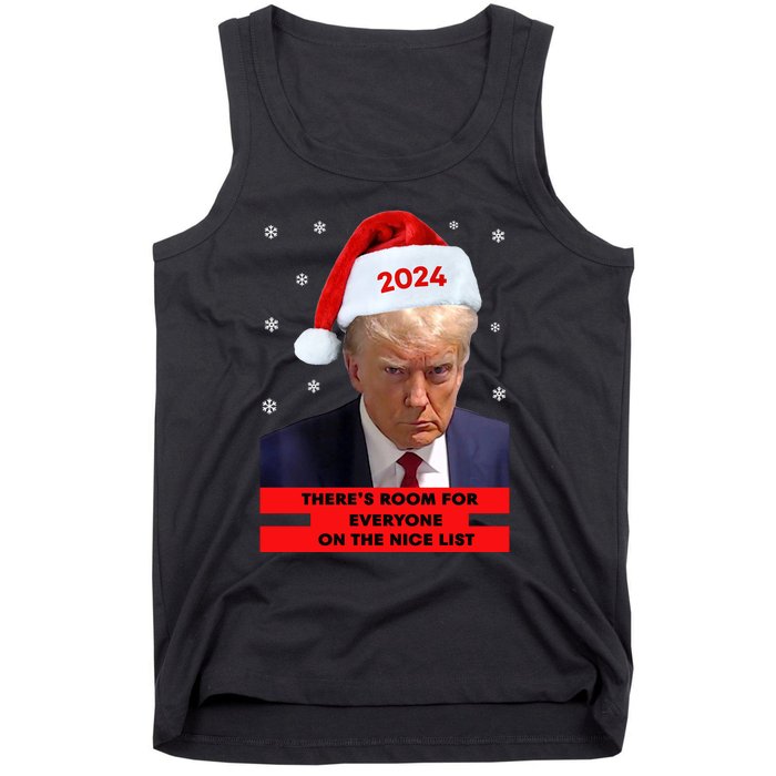 Funny Santa Trump ThereS Room For Everyone On The Nice List Tank Top