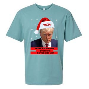 Funny Santa Trump ThereS Room For Everyone On The Nice List Sueded Cloud Jersey T-Shirt