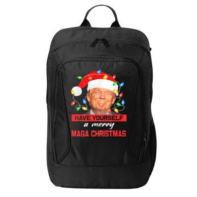 Funny Santa Trump Have Yourself A Merry Maga Christmas Xmas City Backpack