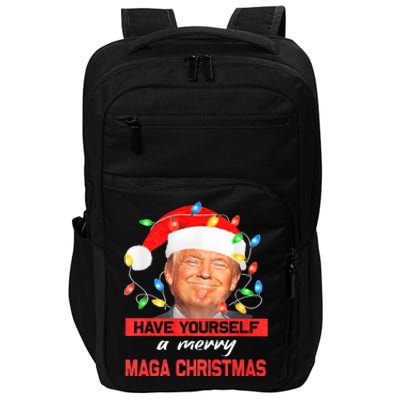 Funny Santa Trump Have Yourself A Merry Maga Christmas Xmas Impact Tech Backpack