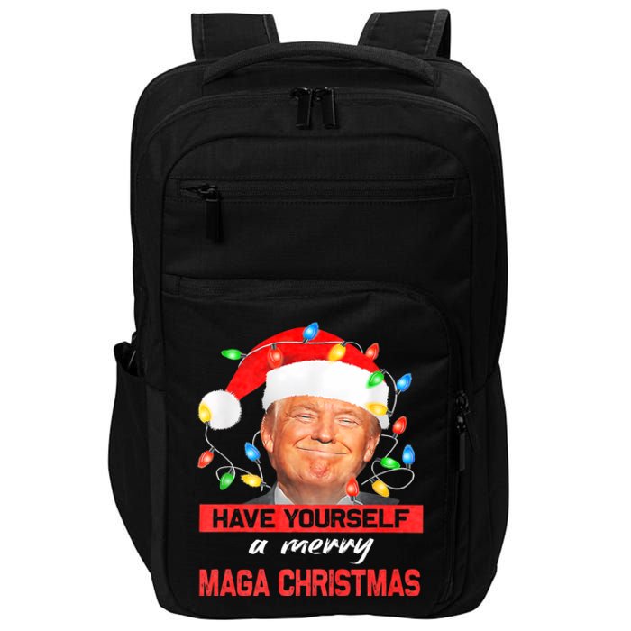 Funny Santa Trump Have Yourself A Merry Maga Christmas Xmas Impact Tech Backpack