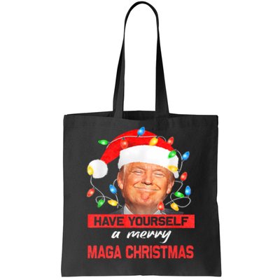 Funny Santa Trump Have Yourself A Merry Maga Christmas Xmas Tote Bag